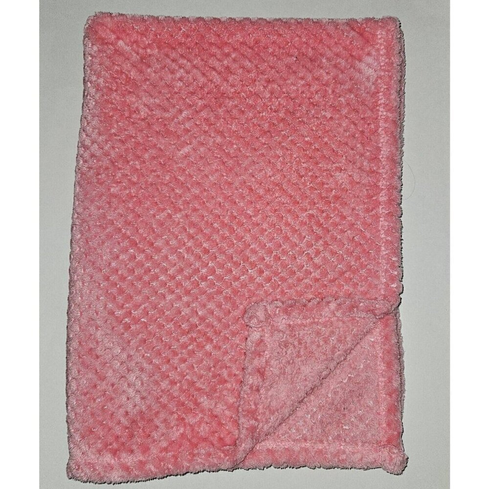 Adirondack Baby Solid Pink Baby Blanket Waffle Weave 30x40